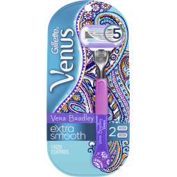 Станок для Гоління Жіночий Gillette Venus Extra Smooth Vera Bradley (2 змінних картриджа)